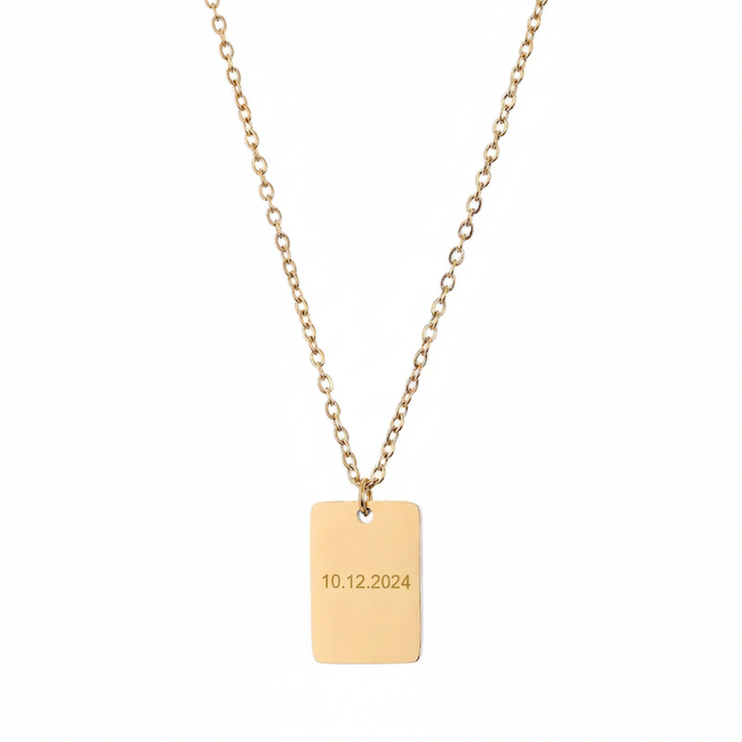 Loretana Engravable Necklace Gold Plated