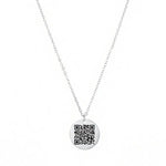 Load image into Gallery viewer, Custom Square Laser Engraved Pendant Necklace 925 Sterling Silver Rhodium Plated