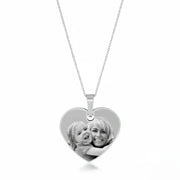 Custom Laser Engraved Signet Necklace 925 Sterling Silver Identity Series