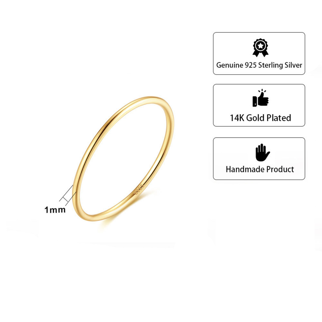 Loretana Minimalist Gold plated Ring
