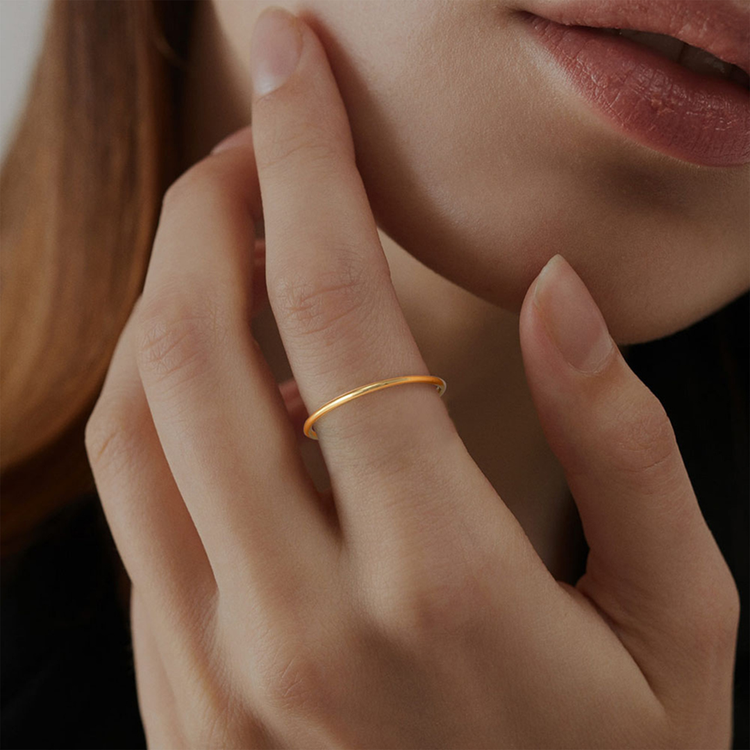 Loretana Minimalist Gold plated Ring
