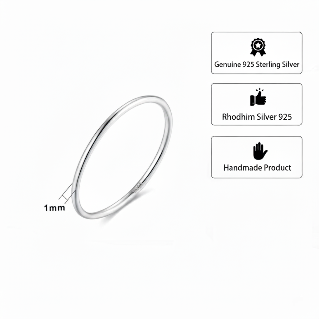 Loretana Minimalist Silver 925 Ring