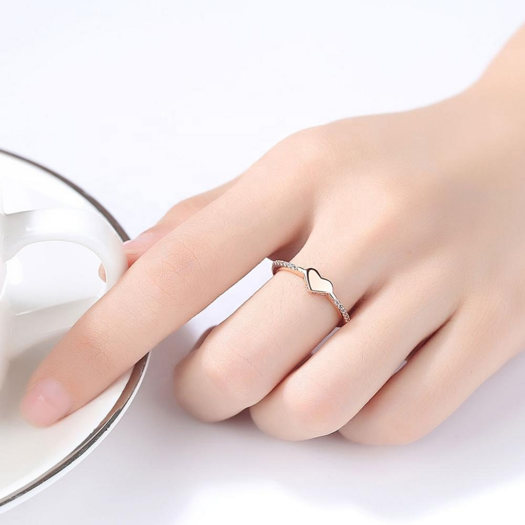 Loretana heart gold plated  Ring