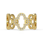 Load image into Gallery viewer, Bloom Four Leaf Clover Moissanite Ring 925 Sterling Silver 18k Gold Plated