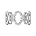 Load image into Gallery viewer, Bloom Four Leaf Clover Ring 925 Sterling Silver Moissanite 18k Gold Plated