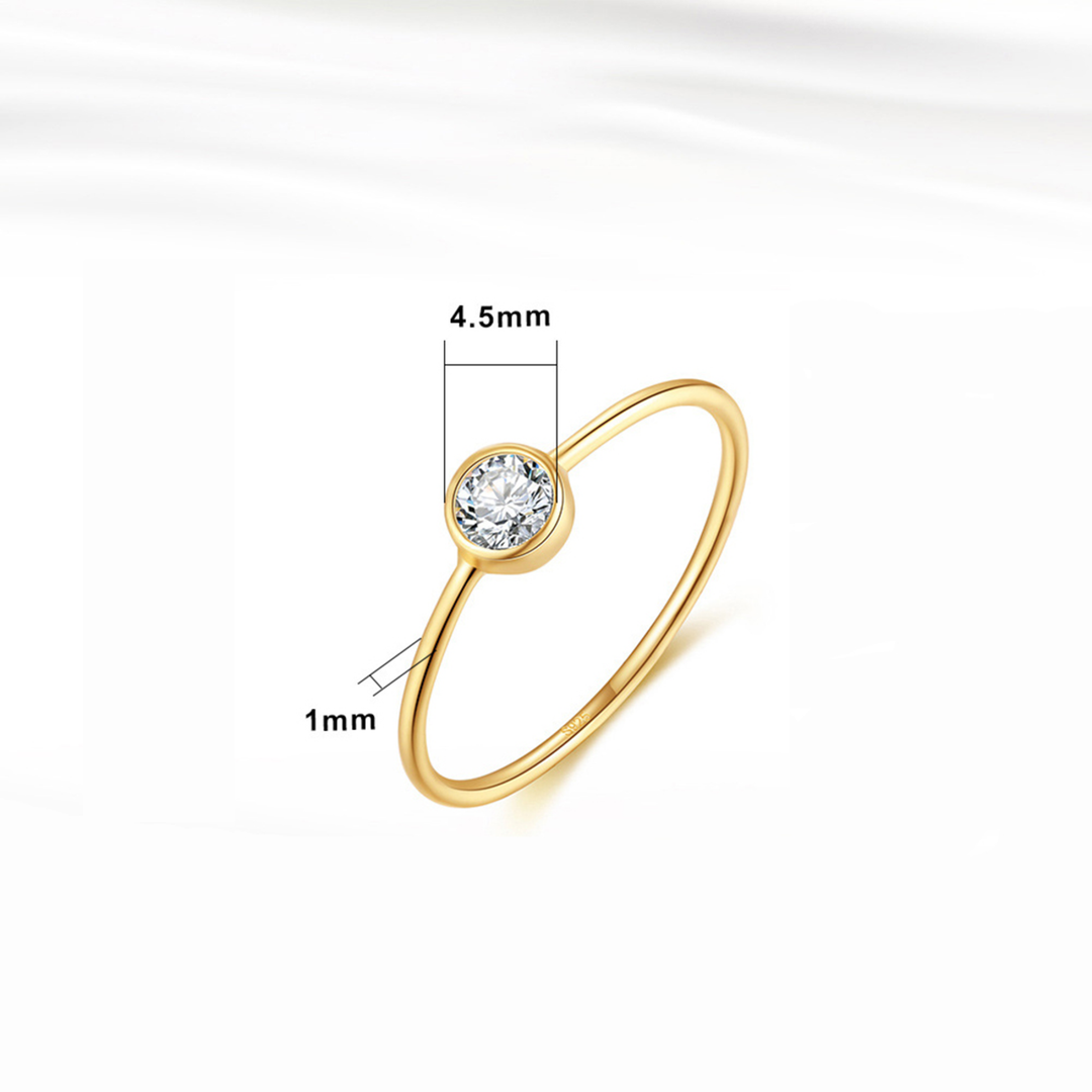 Loretana Minimalist Gold plated Ring