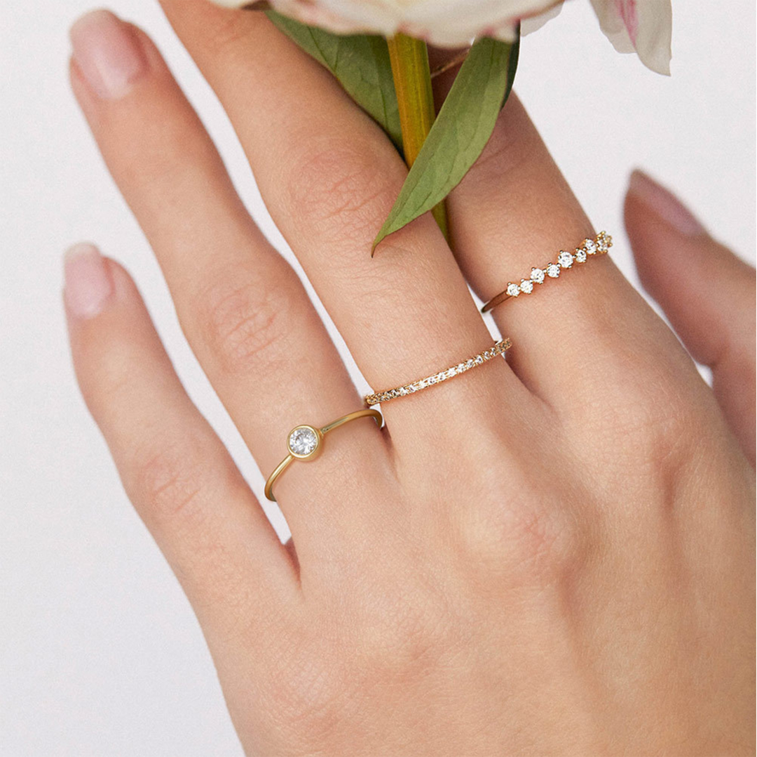 Loretana Minimalist Gold plated Ring