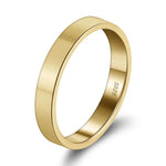 Load image into Gallery viewer, 3mm Engravable Thin Band Ring 925 Sterling Silver Gold Plated