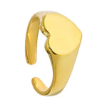 Load image into Gallery viewer, Smooth Heart Shape Open Adjustable Ring 925 Sterling Silver Engravable Series