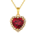 Load image into Gallery viewer, Vintage Zircon Heart Pendant Necklace 925 Sterling Silver Gold Plated Designer Series