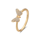 Load image into Gallery viewer, Loretana butterfly Gold plated Ring
