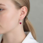 Load image into Gallery viewer, Loretana Interchangeable Erring&#39;s Red Zircon 14k Gold Plated
