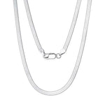Load image into Gallery viewer, 3mm Italian Flexible Flat Snake Chain Necklace 925 Sterling Silver Gold Filled