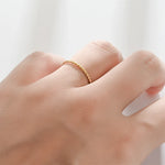 Load image into Gallery viewer, Twisted Rope Ring 925 Silver Gold-Plated